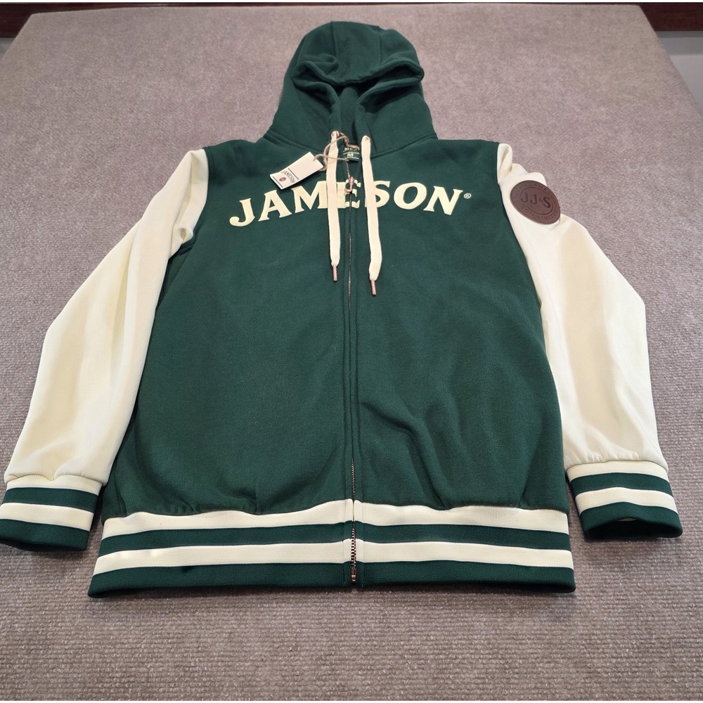 Vintage Jameson Whiskey Varsity Limited Edition Hoodie Jacket Men's size M - NWT